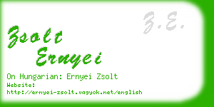 zsolt ernyei business card